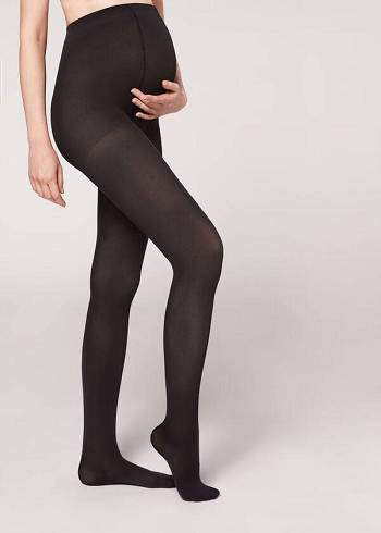 Calzedonia 60 Denier Maternity Opaque Ženske Hulahopke Crne | HR3147UT