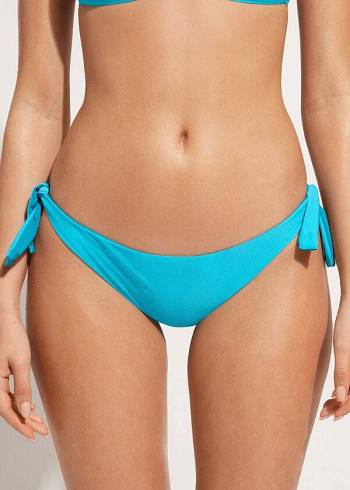 Calzedonia Bow Brazilian Indonesia Eco Ženske Donji Dio Bikinija Tirkizne | HR2889UT