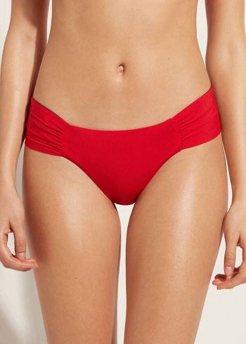 Calzedonia Brazilian Indonesia Eco Ženske Donji Dio Bikinija Crvene | HR2876ZG