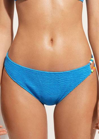 Calzedonia Crinkled San Diego Ženske Donji Dio Bikinija Plave | HR2816OR