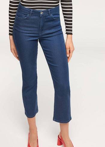 Calzedonia Eco Light Flared Cropped Denim Ženske Traperice Tamnoplave | HR1618OR