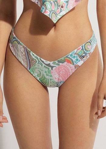 Calzedonia High-Cut Brazilian Saint Tropez Ženske Donji Dio Bikinija Zelene | HR2741DN