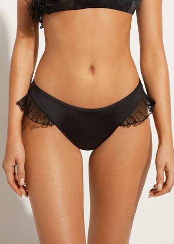 Calzedonia High Cut Brazilian Singapore Ženske Donji Dio Bikinija Crne | HR2798QZ