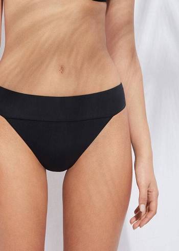 Calzedonia High Waist Brazilian Indonesia Eco Ženske Donji Dio Bikinija Crne | HR2771PQ