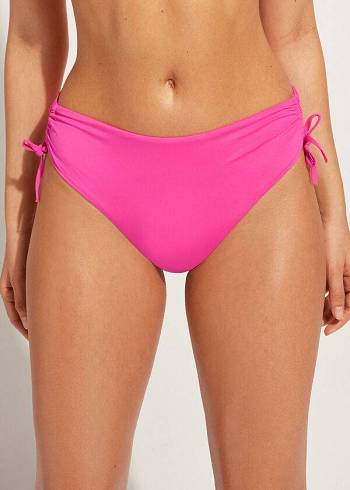 Calzedonia High-Waist Drawstring Indonesia Ženske Donji Dio Bikinija Roze | HR2734ZG