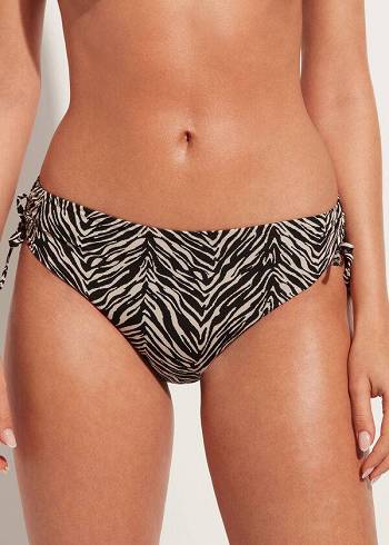 Calzedonia High-Waist Drawstring Nairobi Ženske Donji Dio Bikinija Crne | HR2731VD