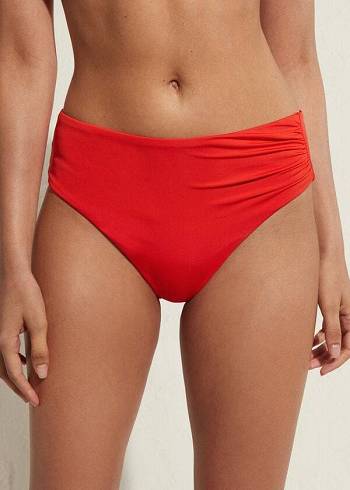 Calzedonia High Waist Indonesia Eco Ženske Donji Dio Bikinija Crvene | HR2766GL