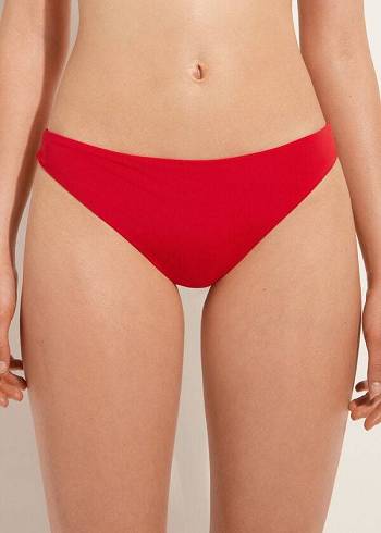 Calzedonia Indonesia Eco Low rise Ženske Donji Dio Bikinija Crvene | HR2714FM