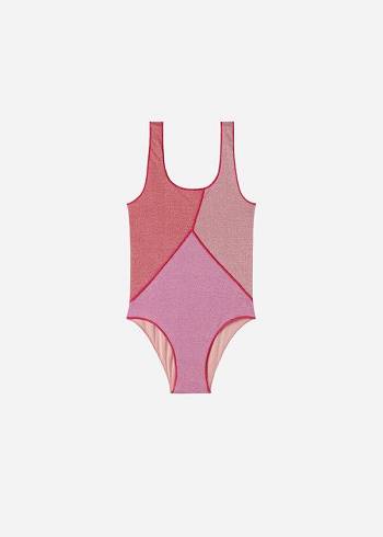 Calzedonia Lamé One Piece Lisbona Dječje Kupaći Kostimi Roze | HR1150OR