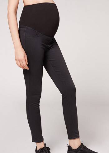 Calzedonia Maternity Jean Ženske Traperice Crne | HR1587RW