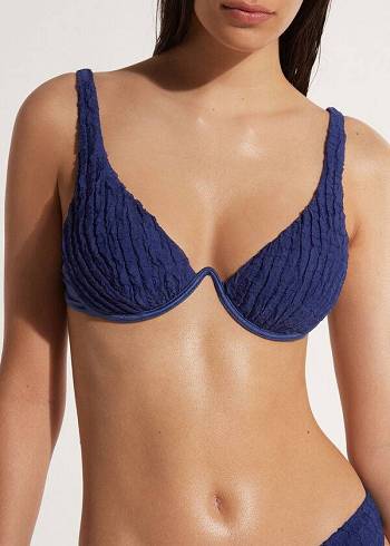 Calzedonia Podstavljena Push-up Marrakech Ženske Gornji Dio Bikinija Tamnoplave | HR2327NB