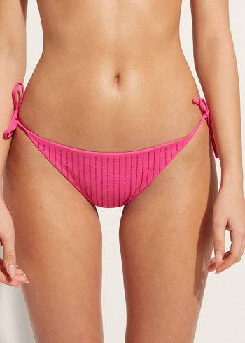 Calzedonia Rhinestone Brazilian String Shanghai Ženske Donji Dio Bikinija Roze | HR2674OR