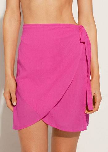 Calzedonia Short Wrap Sarong Ženske Cover Ups Roze | HR2047CE