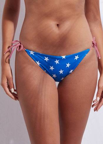 Calzedonia Star patterned Ženske Donji Dio Bikinija Plave | HR2615VD