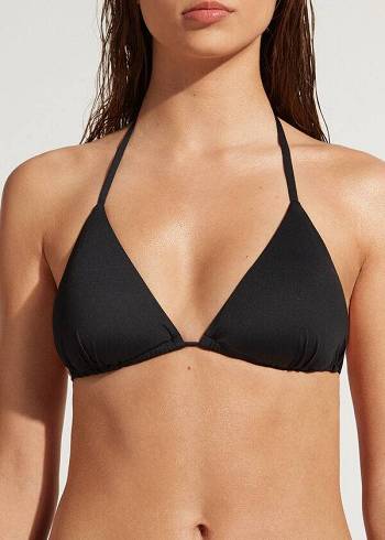 Calzedonia String Triangle Indonesia Ženske Gornji Dio Bikinija Crne | HR2219SO