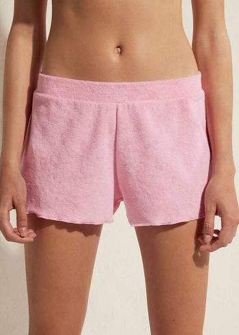 Calzedonia Terrycloth Shorts Ženske Cover Ups Roze | HR2040GL