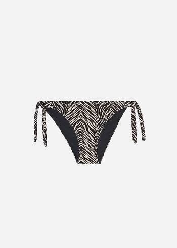 Calzedonia Tied Zebra Nairobi Ženske Donji Dio Bikinija Crne | HR2535NB