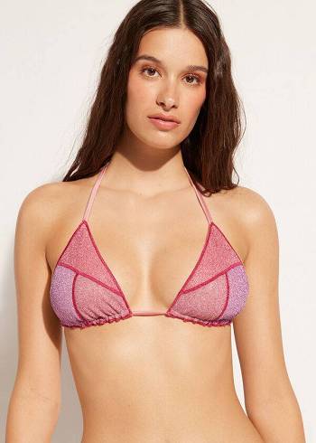 Calzedonia Triangle String Lisbona Ženske Gornji Dio Bikinija Roze | HR2141SO