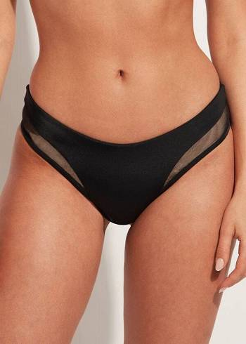 Calzedonia Tulle Insert Shaped Waist Tokyo Ženske Donji Dio Bikinija Roze | HR2534MA