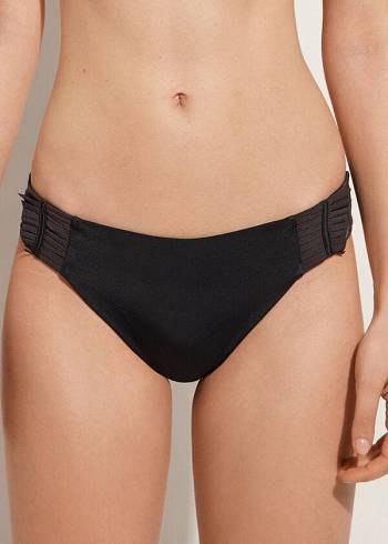 Calzedonia Tulle Insert Tokyo Ženske Donji Dio Bikinija Crne | HR2533QZ