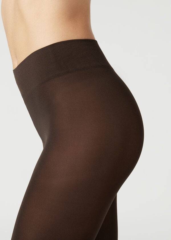 Calzedonia 100 Denier Total Comfort Soft Touch Opaque Ženske Hulahopke Kafe | HR3180MA