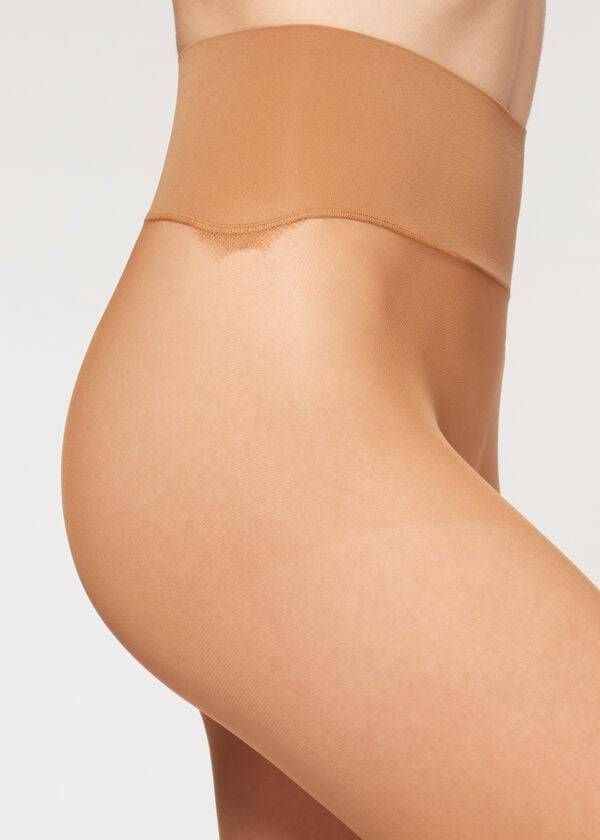 Calzedonia 20 Denier Essential Invisible Sheer Ženske Hulahopke Kaki Boja | HR3050GL