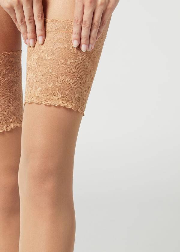 Calzedonia 20 Denier Opaque Thigh-Highs Ženske Stockings Smeđe | HR2953FM