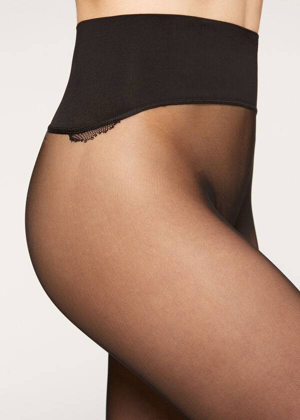 Calzedonia 20 Denier Seamless Totally Invisible Sheer Ženske Hulahopke Crne | HR3035EX