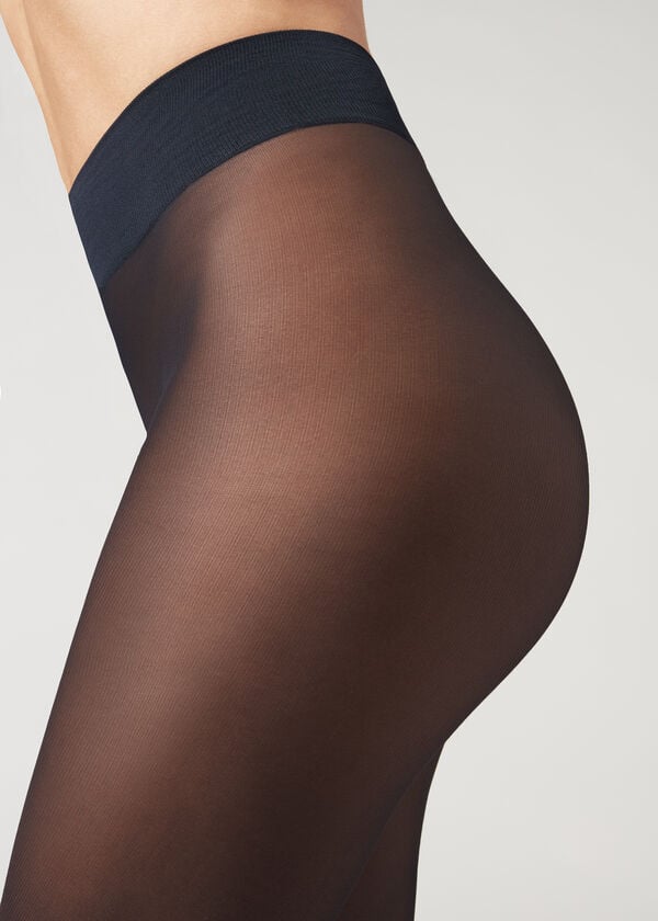 Calzedonia 30 Denier Total Comfort Soft Touch Opaque Ženske Hulahopke Plave | HR3178WY