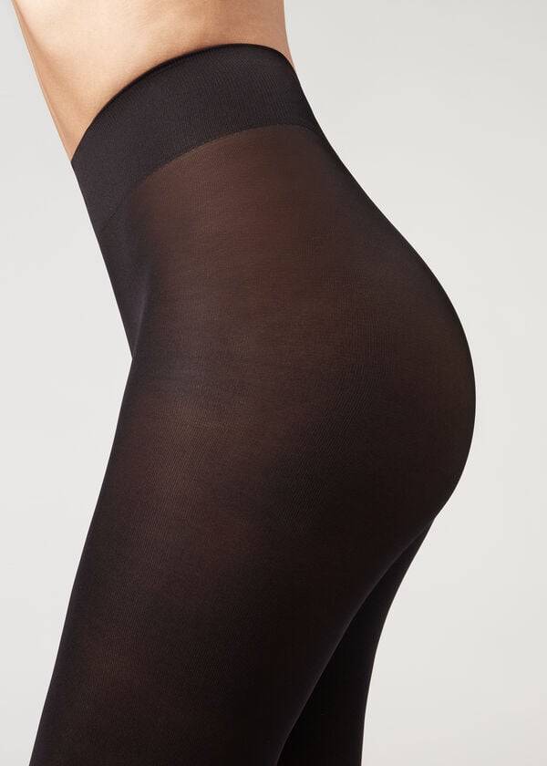 Calzedonia 50 Denier Total Comfort Soft Touch Opaque Ženske Hulahopke Crne | HR3159XF