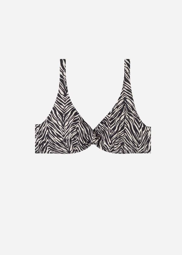 Calzedonia Balconette Zebra Nairobi Ženske Gornji Dio Bikinija Crne | HR2508MA