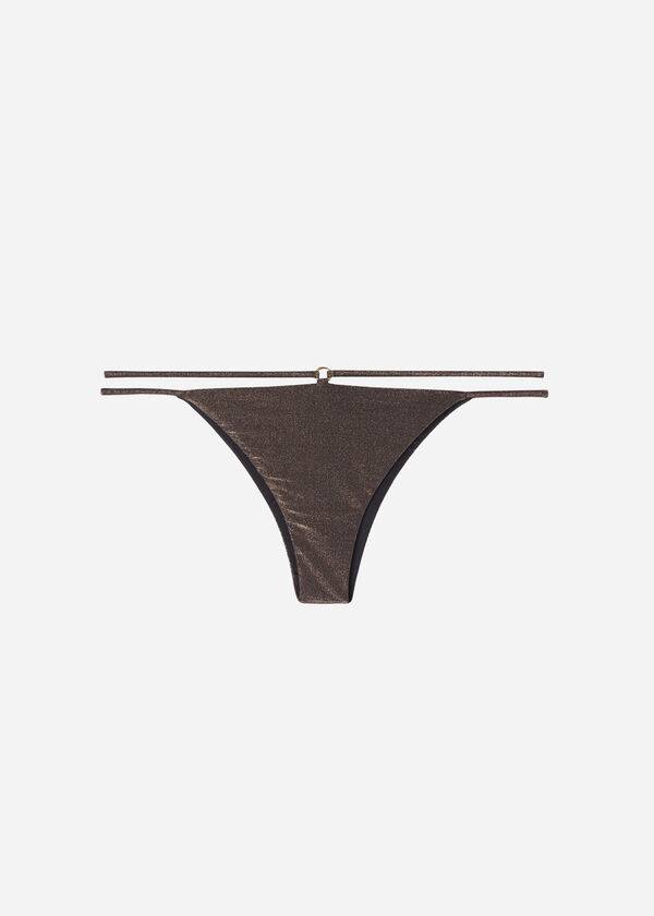 Calzedonia Brazilian Side String Hollywood Ženske Donji Dio Bikinija Crne | HR2871NB