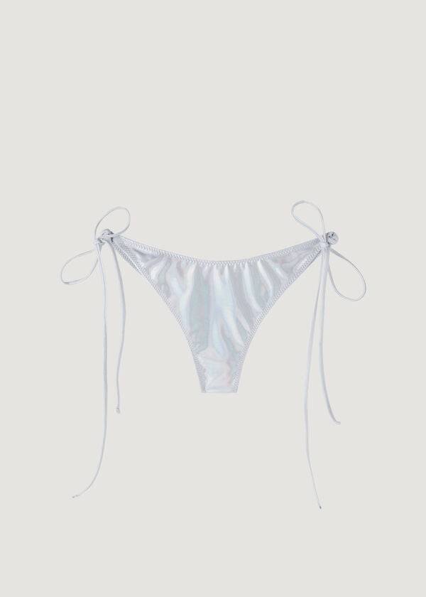 Calzedonia Brazilian Side Tie Daytona Ženske Donji Dio Bikinija Srebrne | HR2869QZ