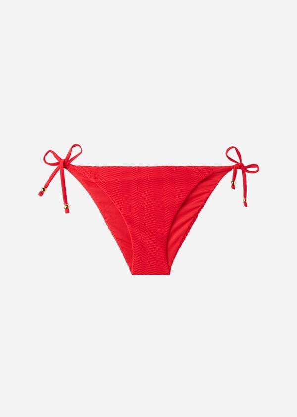 Calzedonia Chevron String Casablanca Ženske Donji Dio Bikinija Crvene | HR2834JJ