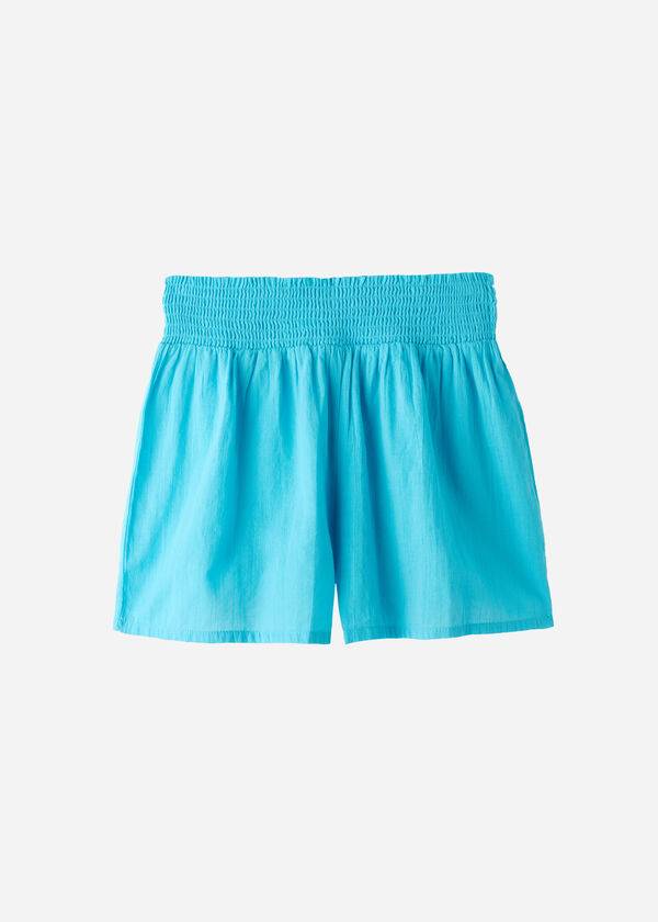 Calzedonia Cotton Shorts Ženske Cover Ups Tirkizne Zelene | HR2064DN