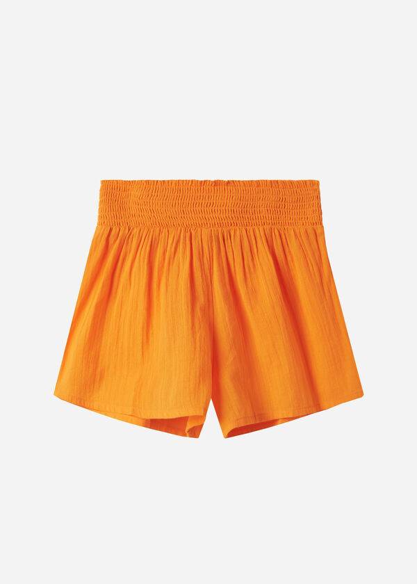 Calzedonia Cotton Shorts Ženske Cover Ups Narančaste | HR2070LH