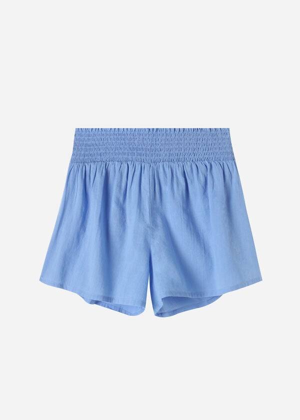 Calzedonia Cotton Shorts Ženske Cover Ups Plave | HR2073CE