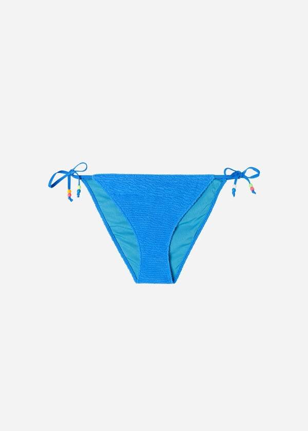 Calzedonia Crinkled String San Diego Ženske Donji Dio Bikinija Plave | HR2814AP