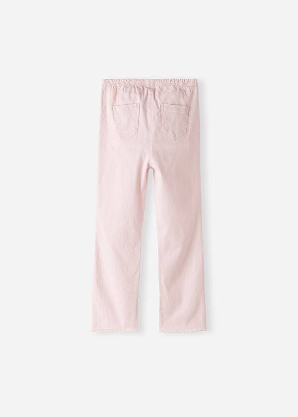 Calzedonia Cropped Flared Denim Dječje Tajice Roze | HR1066EX