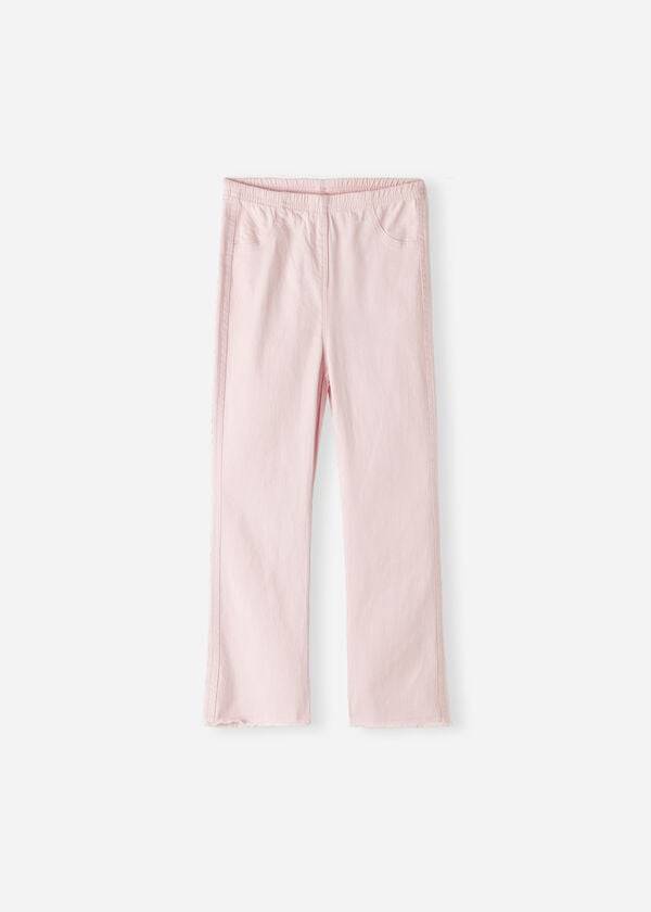 Calzedonia Cropped Flared Denim Dječje Tajice Roze | HR1066EX