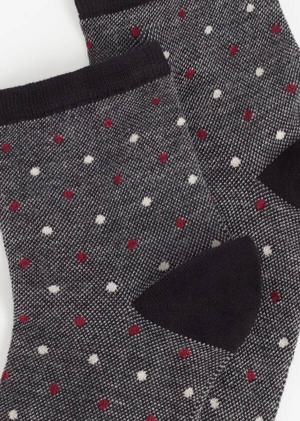 Calzedonia Dot-Pattern Short Ženske Čarape Crne | HR1762VD