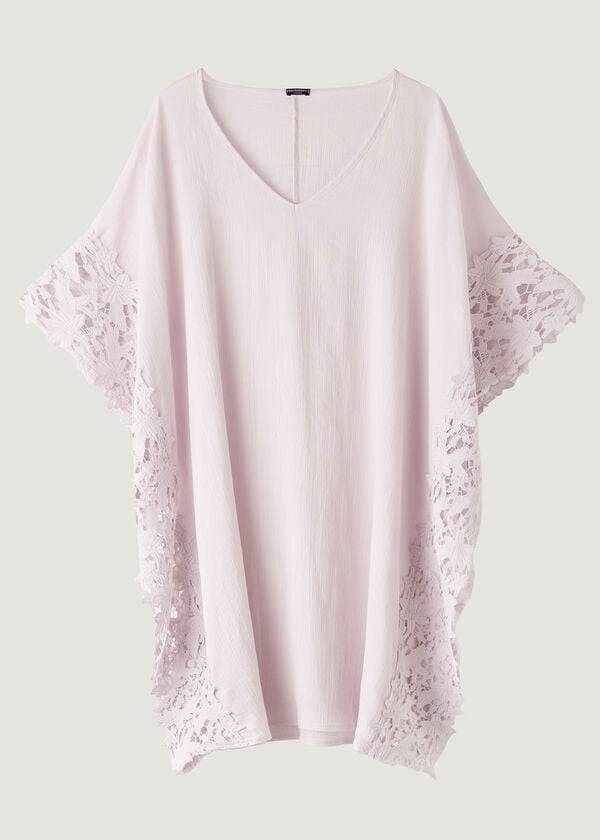 Calzedonia Floral Macramé Lace Caftan Ženske Cover Ups Bež | HR2110UT