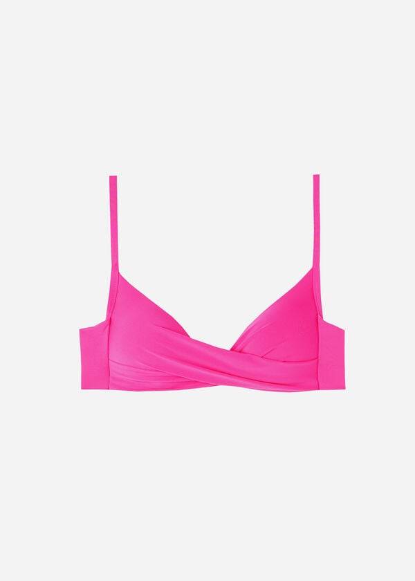 Calzedonia Graduated Soft Crisscross Podstavljena Triangle Indonesia Ženske Gornji Dio Bikinija Roze | HR2435XF