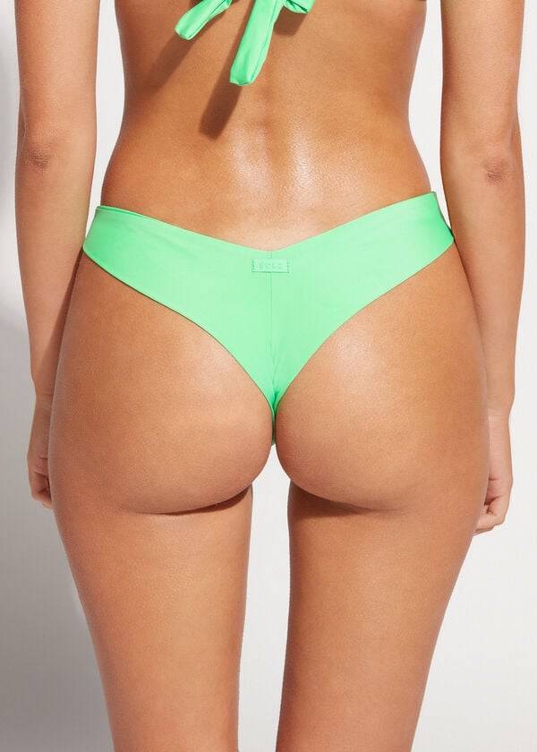 Calzedonia High Cut Brazilian Indonesia Eco Ženske Donji Dio Bikinija Menta | HR2804XF