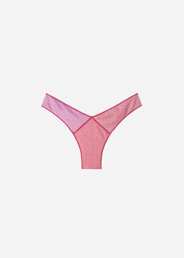 Calzedonia High Cut Brazilian Lamé Lisbona Ženske Donji Dio Bikinija Roze | HR2799MA