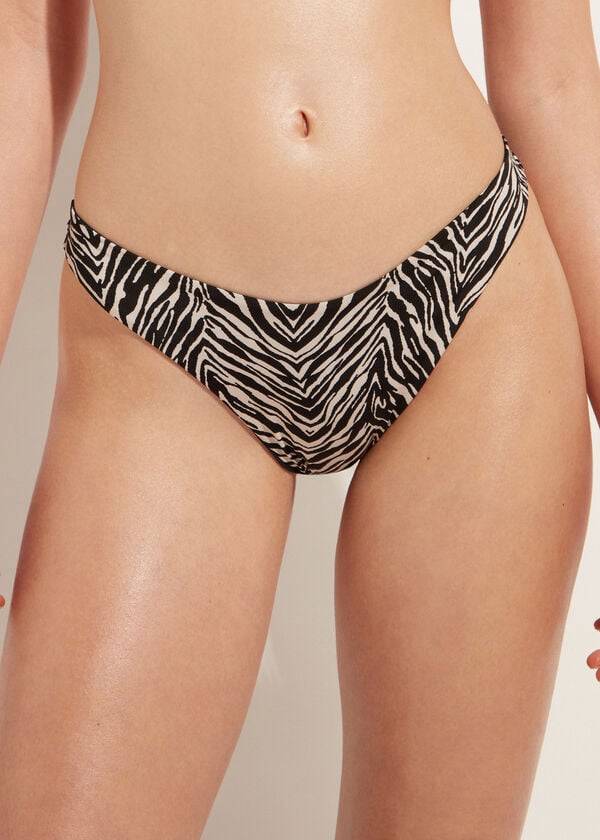 Calzedonia High-Cut Brazilian Nairobi Ženske Donji Dio Bikinija Crne | HR2742SO