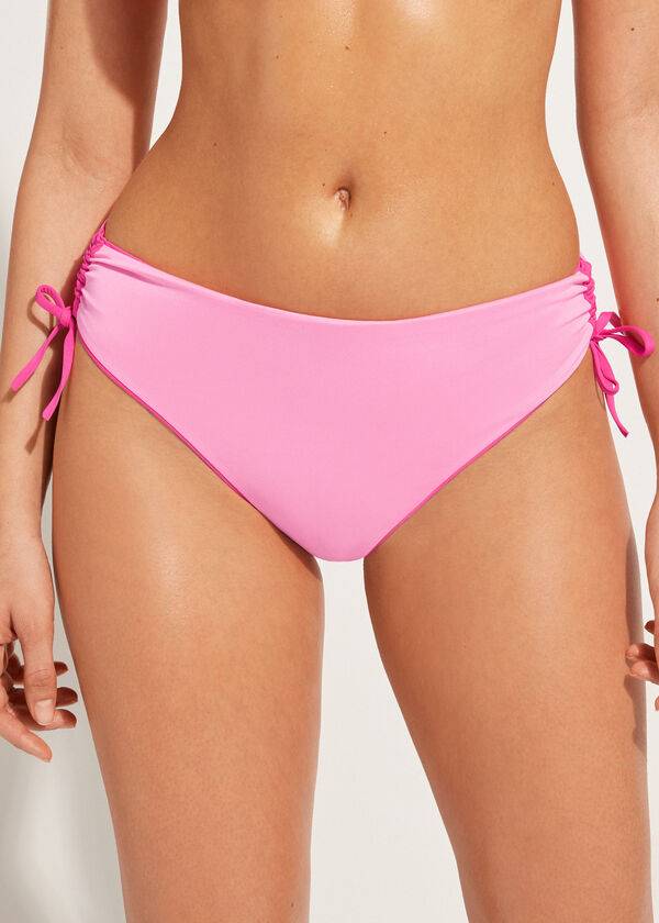 Calzedonia High-Waist Drawstring Indonesia Ženske Donji Dio Bikinija Roze | HR2734ZG