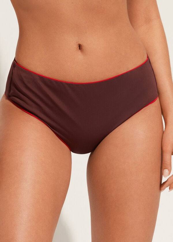 Calzedonia High Waist Indonesia Eco Ženske Donji Dio Bikinija Bordo | HR2757VD