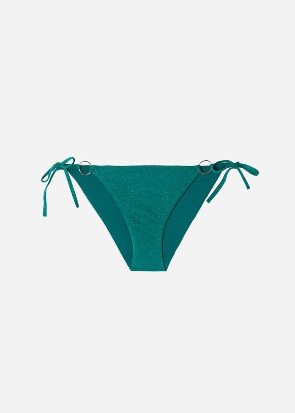 Calzedonia Lamé String Hollywood Ženske Donji Dio Bikinija Zelene | HR2700PQ