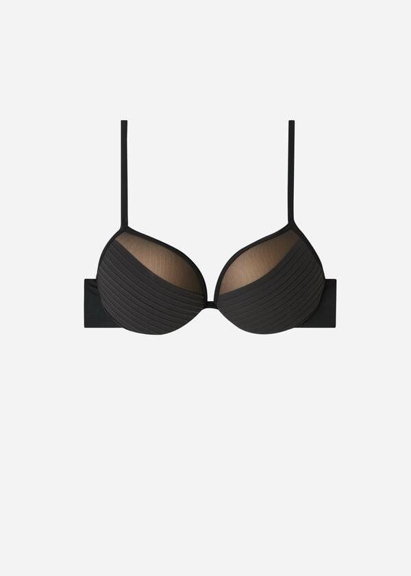 Calzedonia Lightly Podstavljena Push-up Tokyo Ženske Gornji Dio Bikinija Crne | HR2413JJ